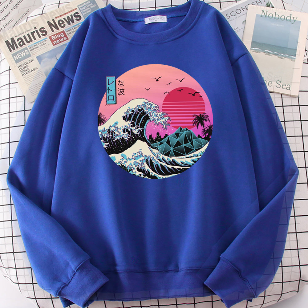 New Riman Hoodie Sunrise Wave Sweatshirt Top Clothes