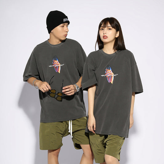 Fashion Creative Loose Short Sleeve Men And Women